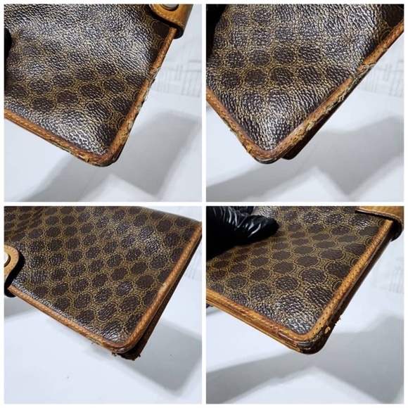 Authentic Celine Vintage Macadam PVC Leather Long Wallet Brown - Picture 9 of 13